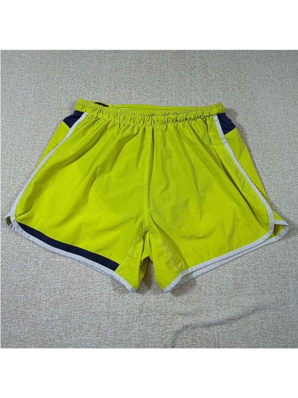 Rabbit Womens Large Yellow Blue Running Shorts Lightweight Performance Athletics